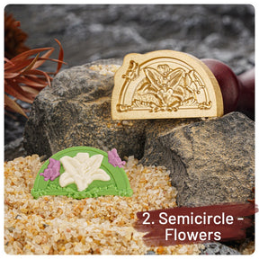 3D Relief Wax Seal Stamp Set - Flowers, Clocks, Bows sku-2