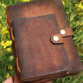 Handcrafted Leather Enchanted Vintage Notebook With  Belt Buckle4