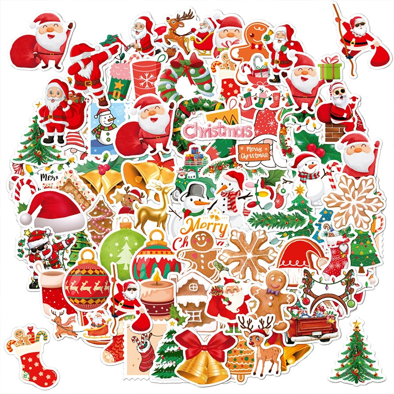 Christmas Holographic Hot Stamping Vinyl Stickers - Stamprints