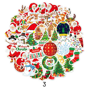 5Christmas Holographic Hot Stamping Vinyl Stickers41 sku-3