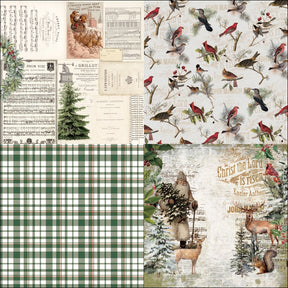 6-inch Vintage Christmas Background Paper c2