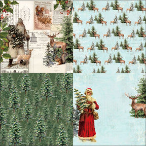 6-inch Vintage Christmas Background Paper c3