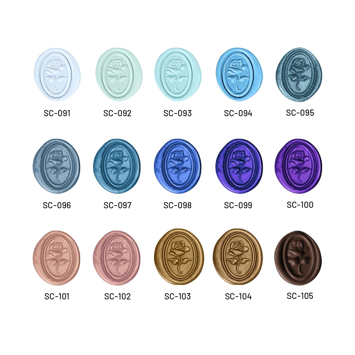 Sealing Wax Stick(113 Colors)色盘91-105