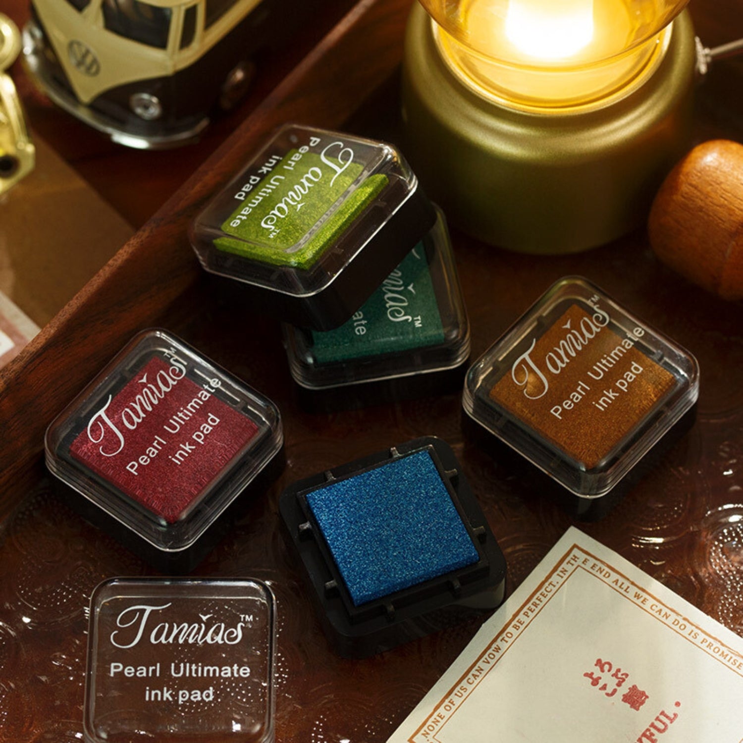 8-Color Retro Mini Pearlescent Ink Pad 3