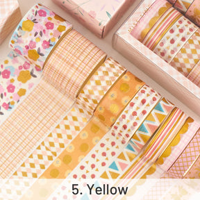 8 Rolls Foil Washi Tape Set - Butterfly, Van Gogh, Floral Print, Geometric sku-5
