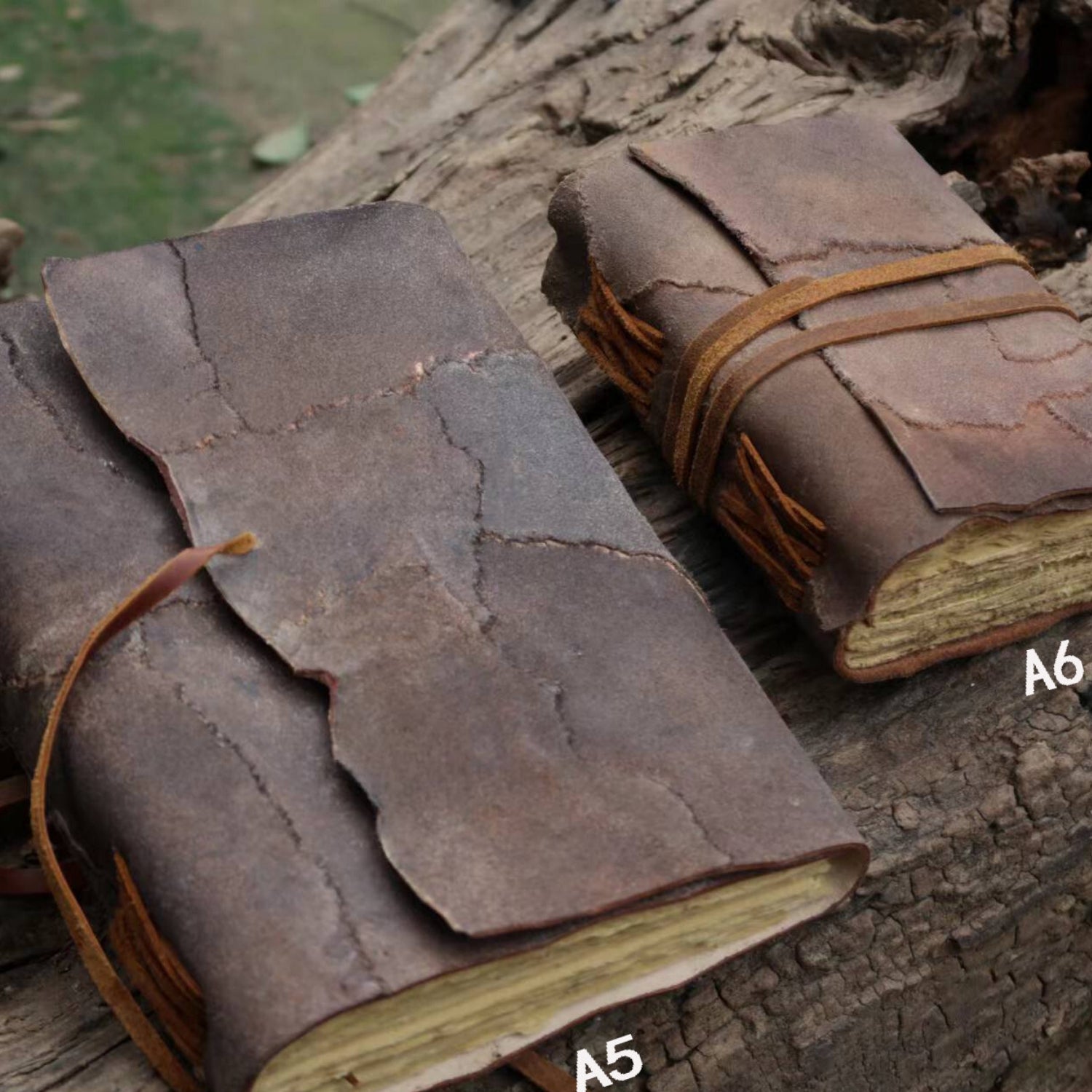 Rustic Notebook Handcrafted Vintage Leather Notebook with Bandage | Stamprints