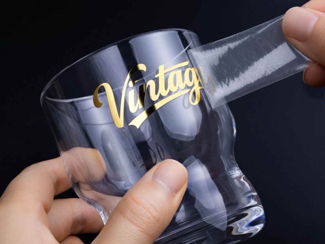 Custom 3D Metallic Business Logo Self-Adhesive Transfer Stickers metallic