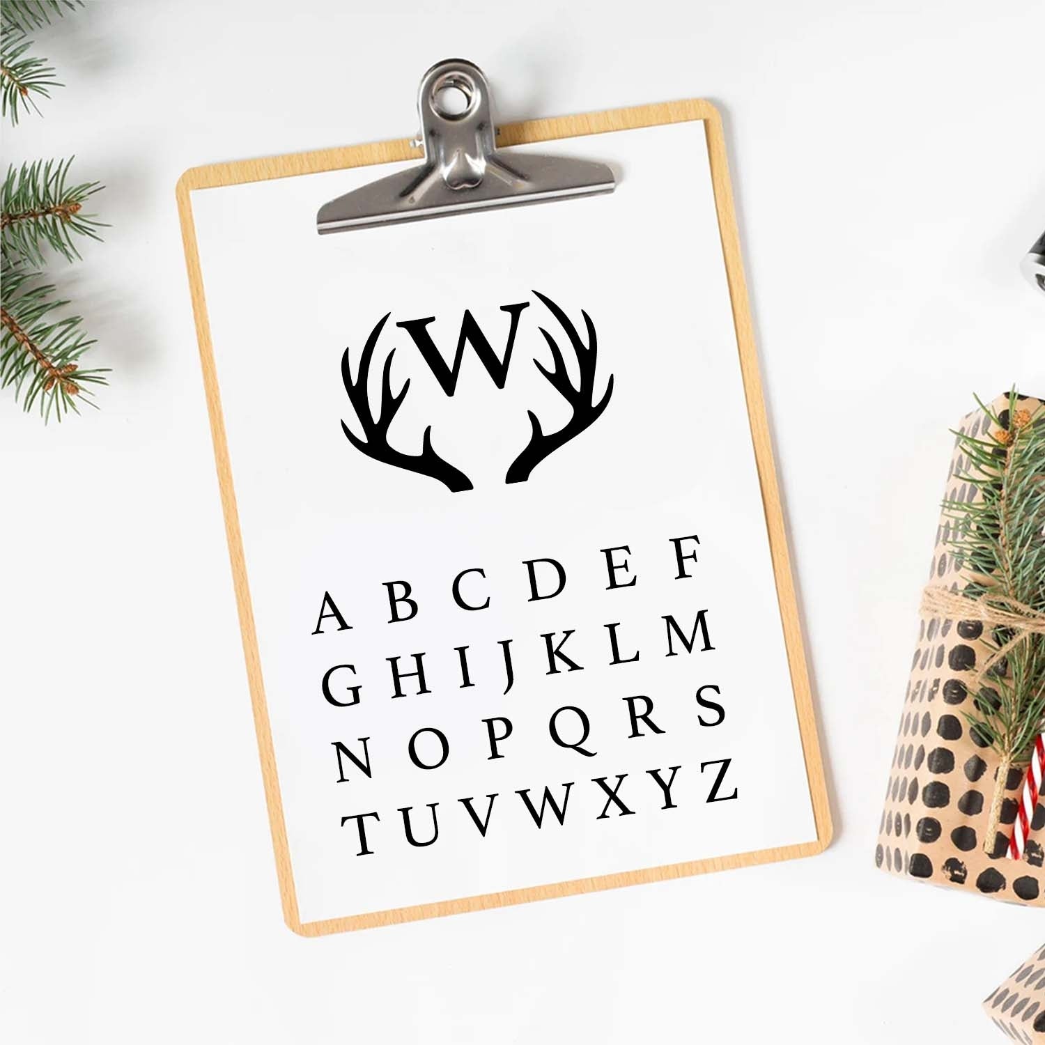 Antler Emblem Single Monogram Brass Ice Stamp for Bartender & Planner2