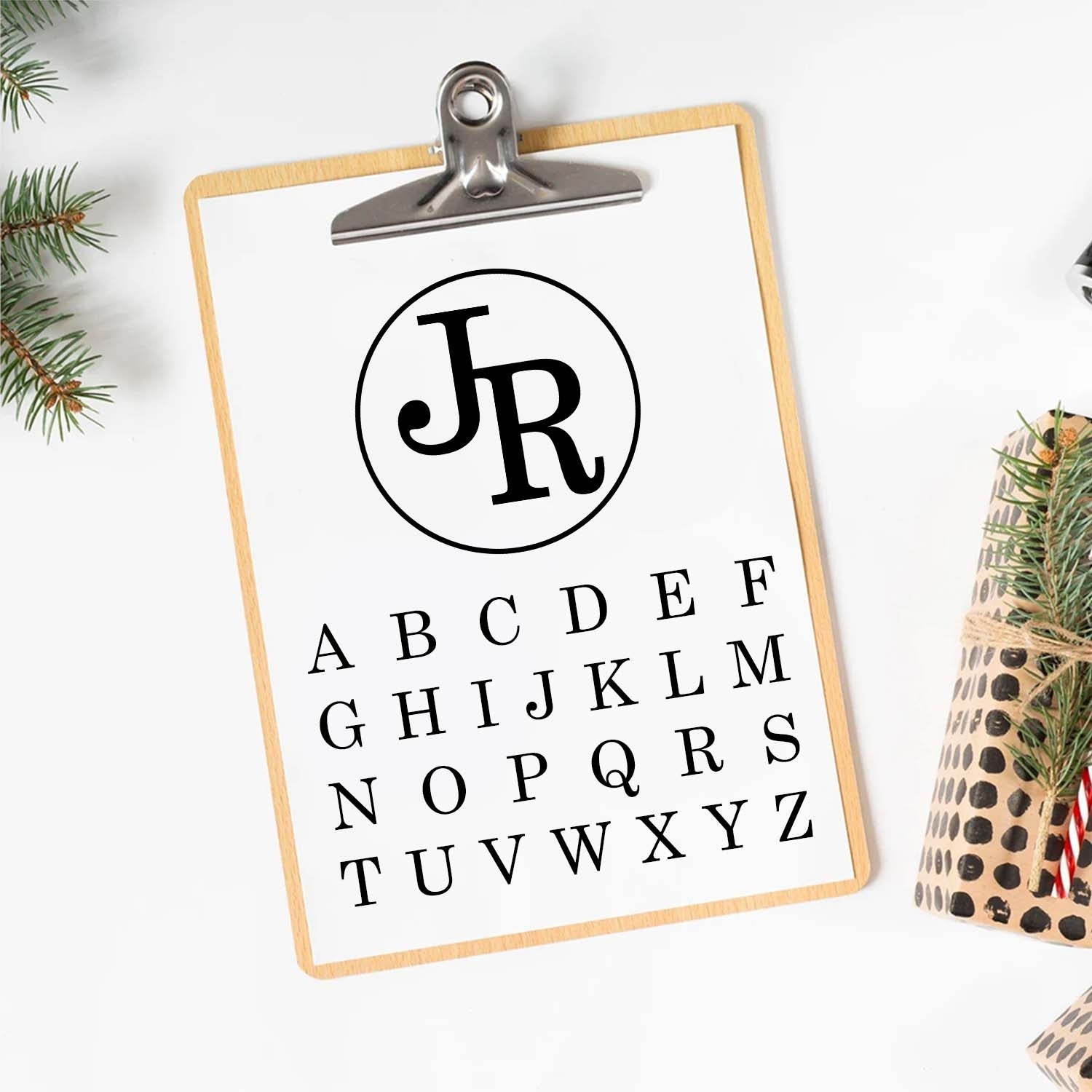 Curve Mark Single Monogram Brass Ice Stamp for Bartender & Planner2