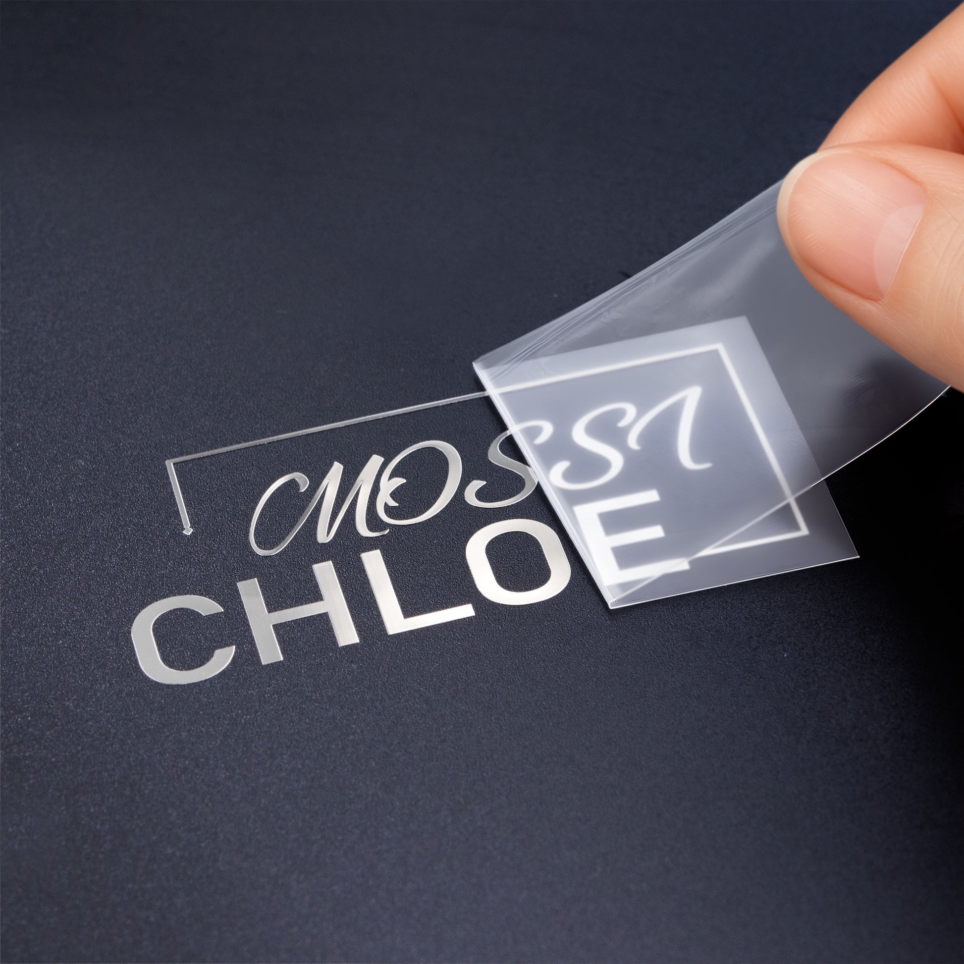 Custom 3D Metallic Business Logo Self-Adhesive Transfer Stickers 6