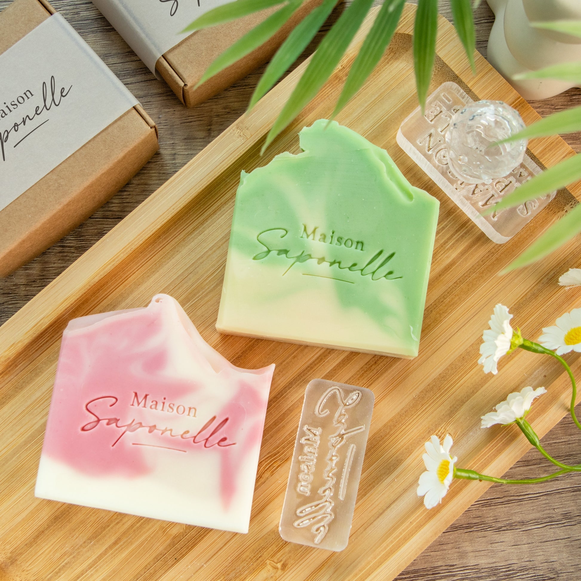 Custom Acrylic Stamp for Soap & Pottery with Your Logo : Artwork44