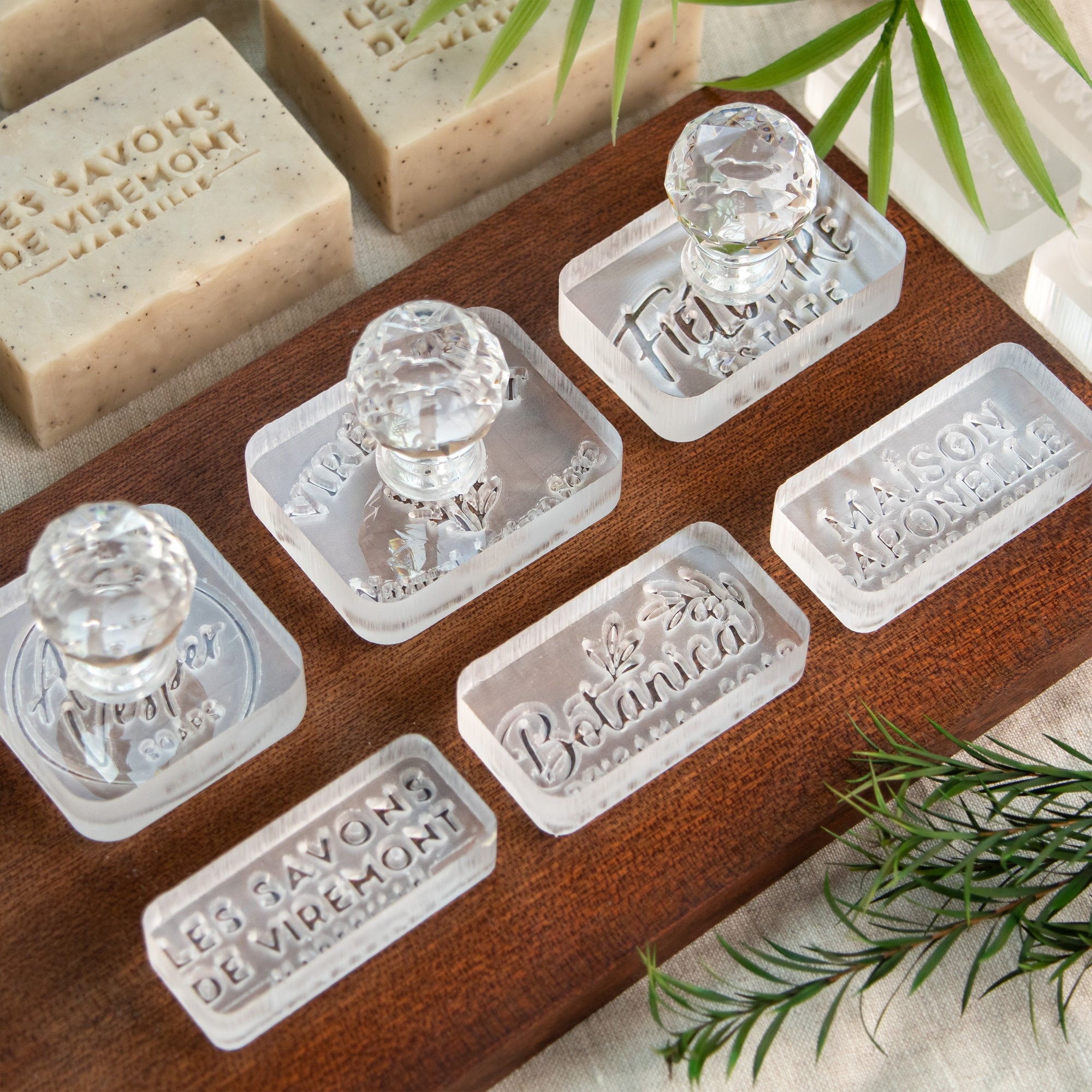 Custom Acrylic Stamp for Soap & Pottery with Your Logo : Artwork50