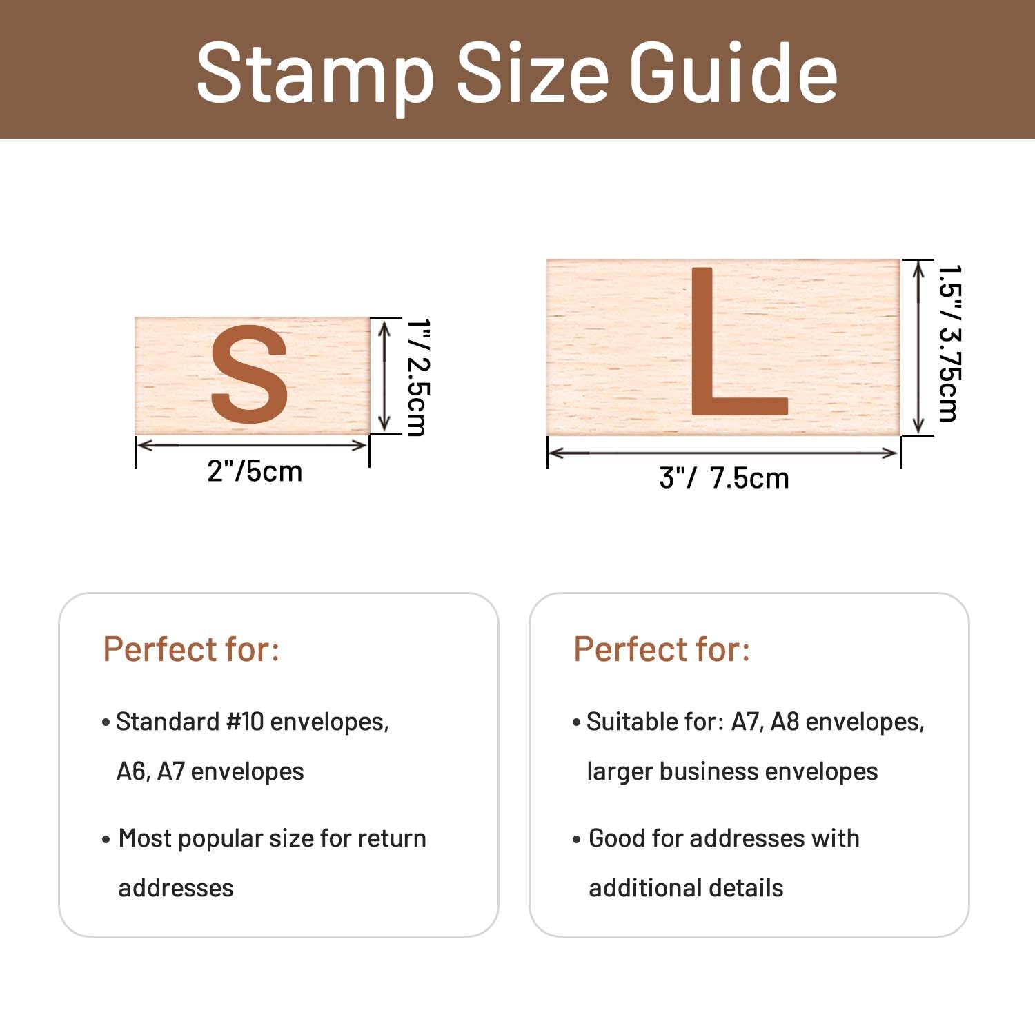 Custom Address Wooden Rubber Stamp Rectangle100
