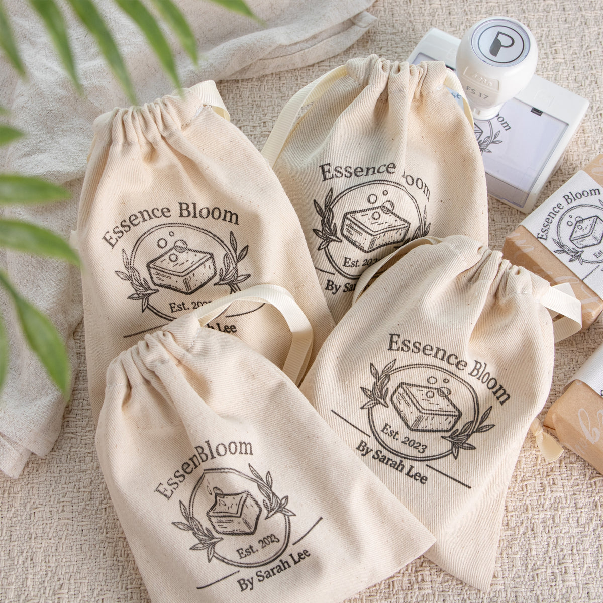Custom Logo Self-Inking Fabric Stamp9