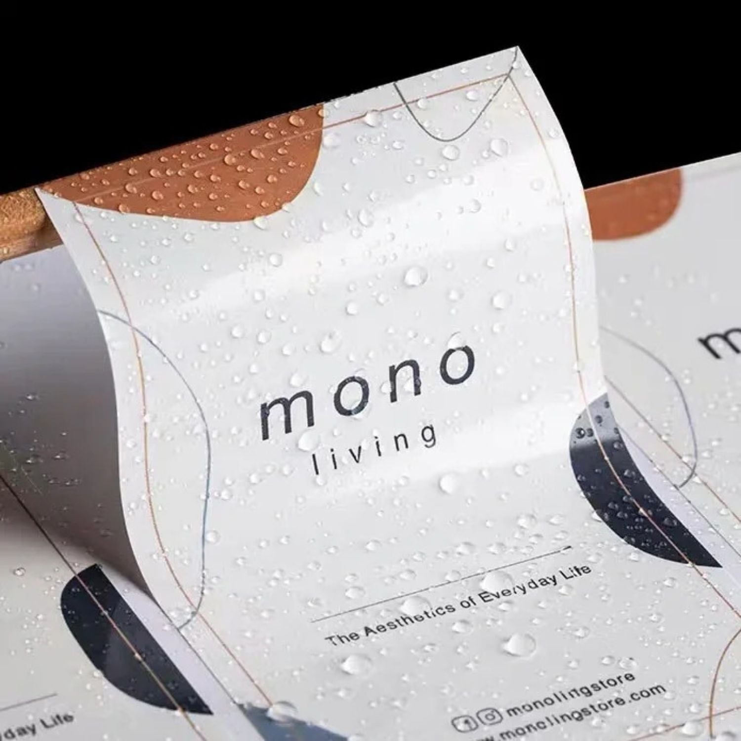 Custom Premium Waterproof PVC Stickers with Clear Laminate & Die-Cut - Elegant Branding Labels1