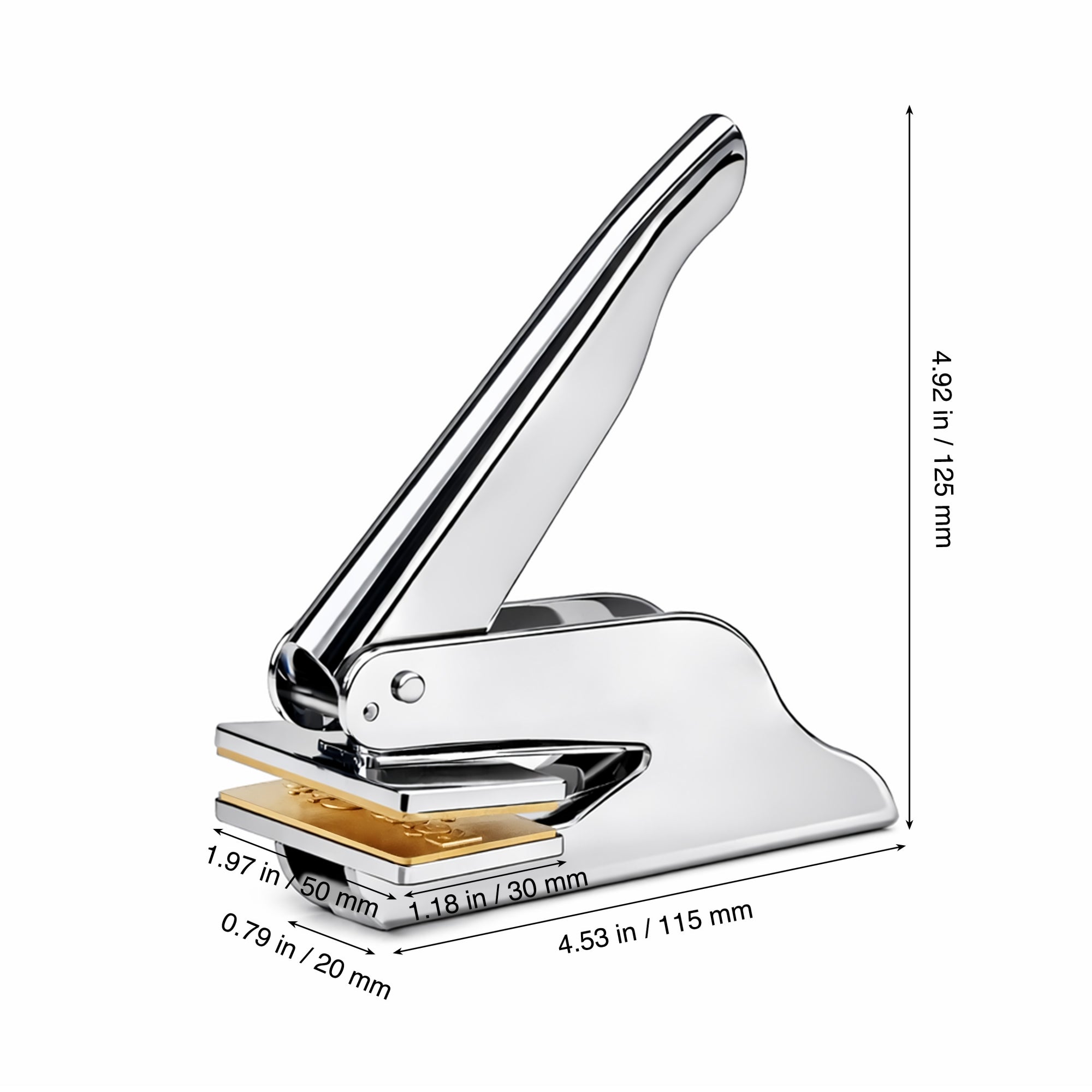 Custom Rectangle Embosser - Personalized Seal for Business, Library & Stationery2