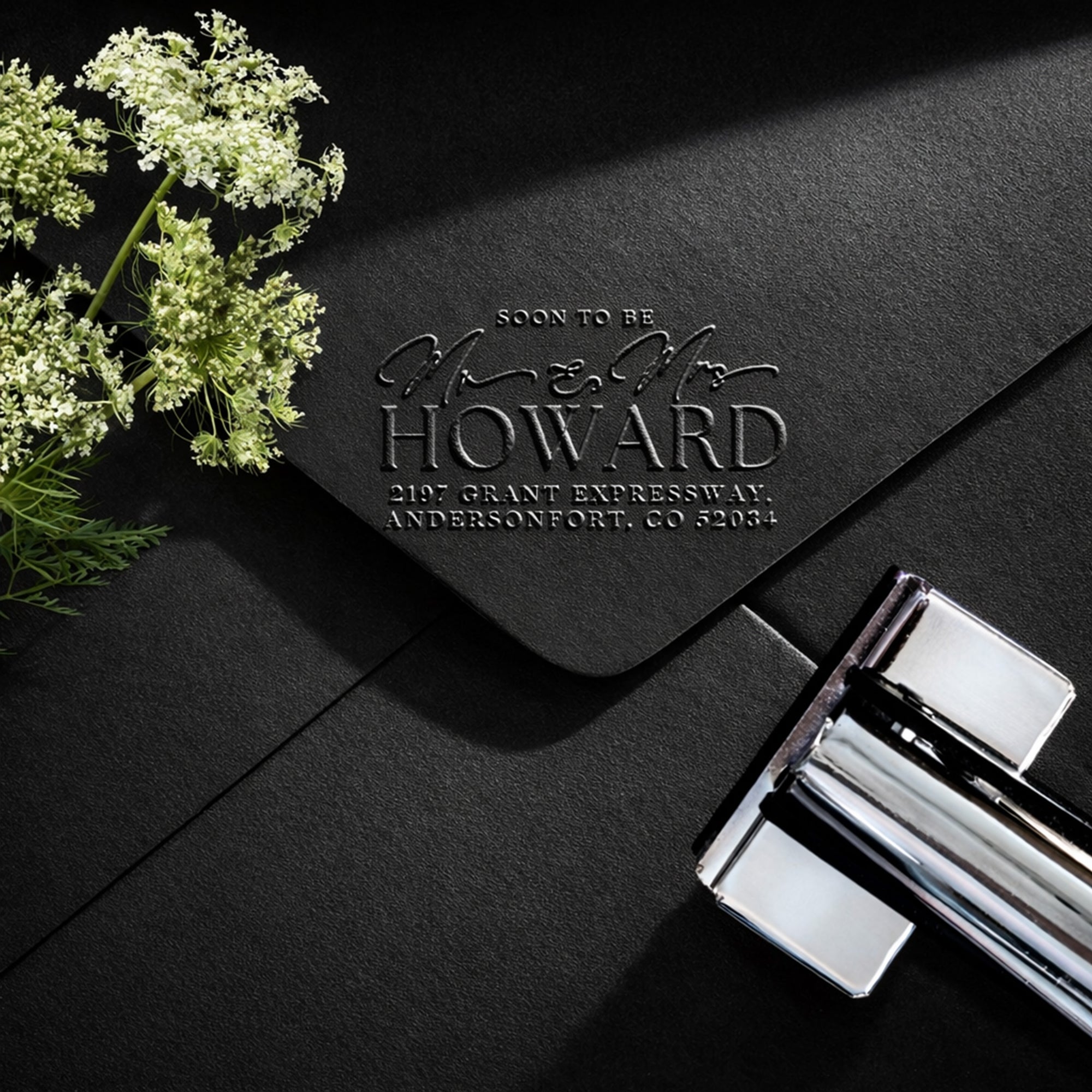 Custom Rectangle Embosser - Personalized Seal for Business, Library & Stationery3