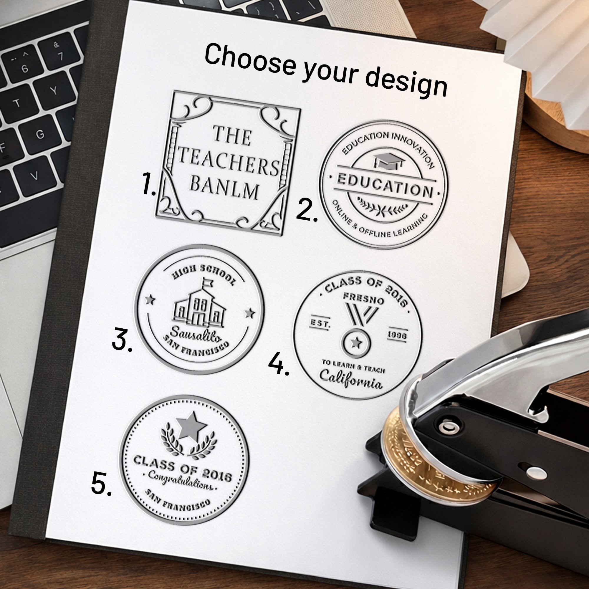Custom School Desktop Embosser | Academic & Graduation Seal – Stamprints