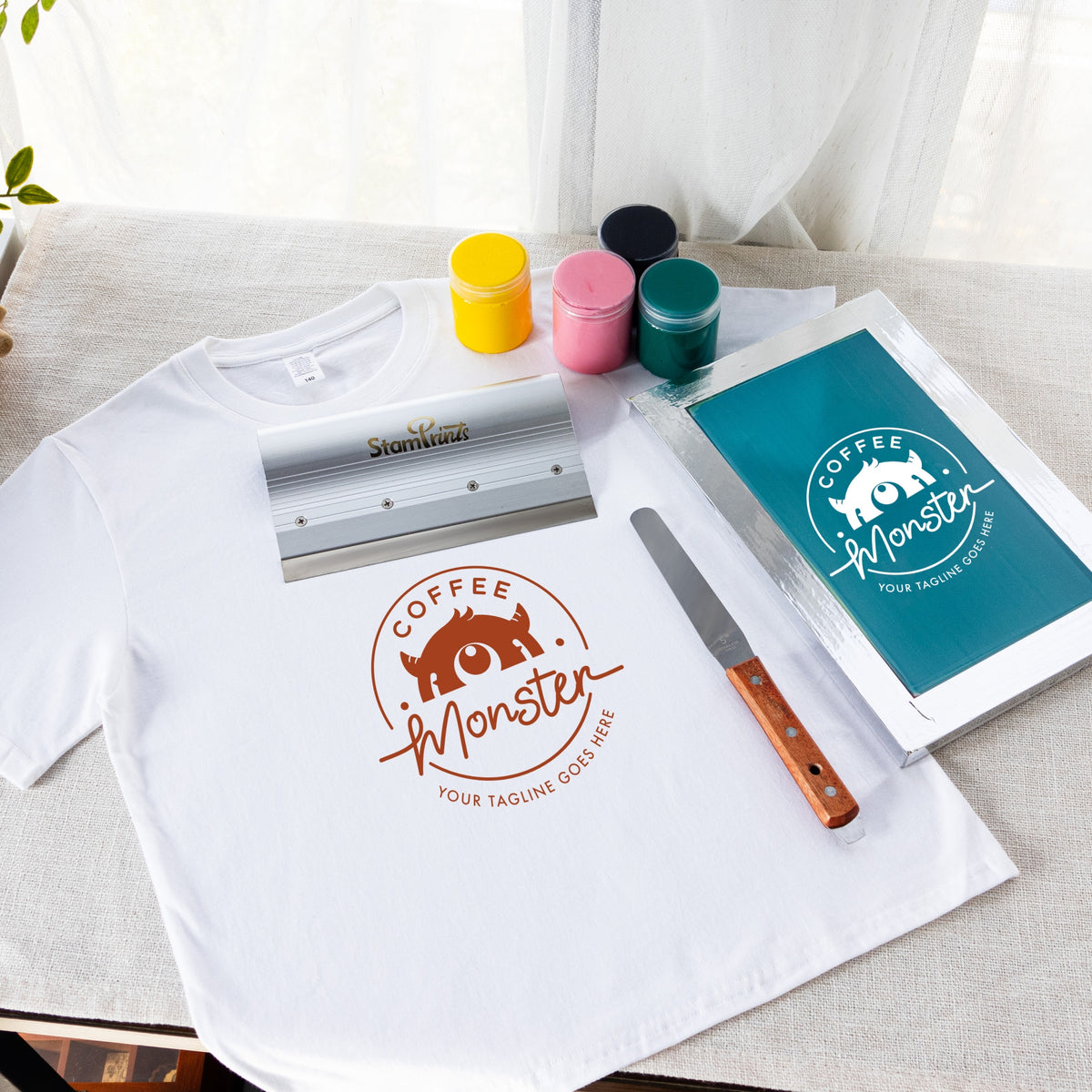 Screen Printing Sticker Design Custom Pre-burned Aluminum Screen Printing Frame | High Tension Silk ...