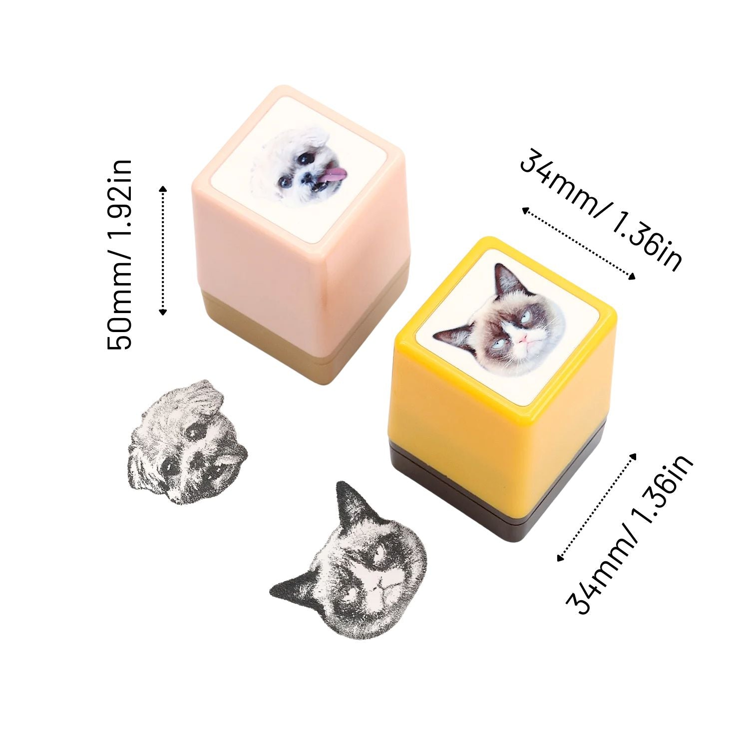 Custom Self-Inking Stamps From Photo｜Pet Head｜Logo Size