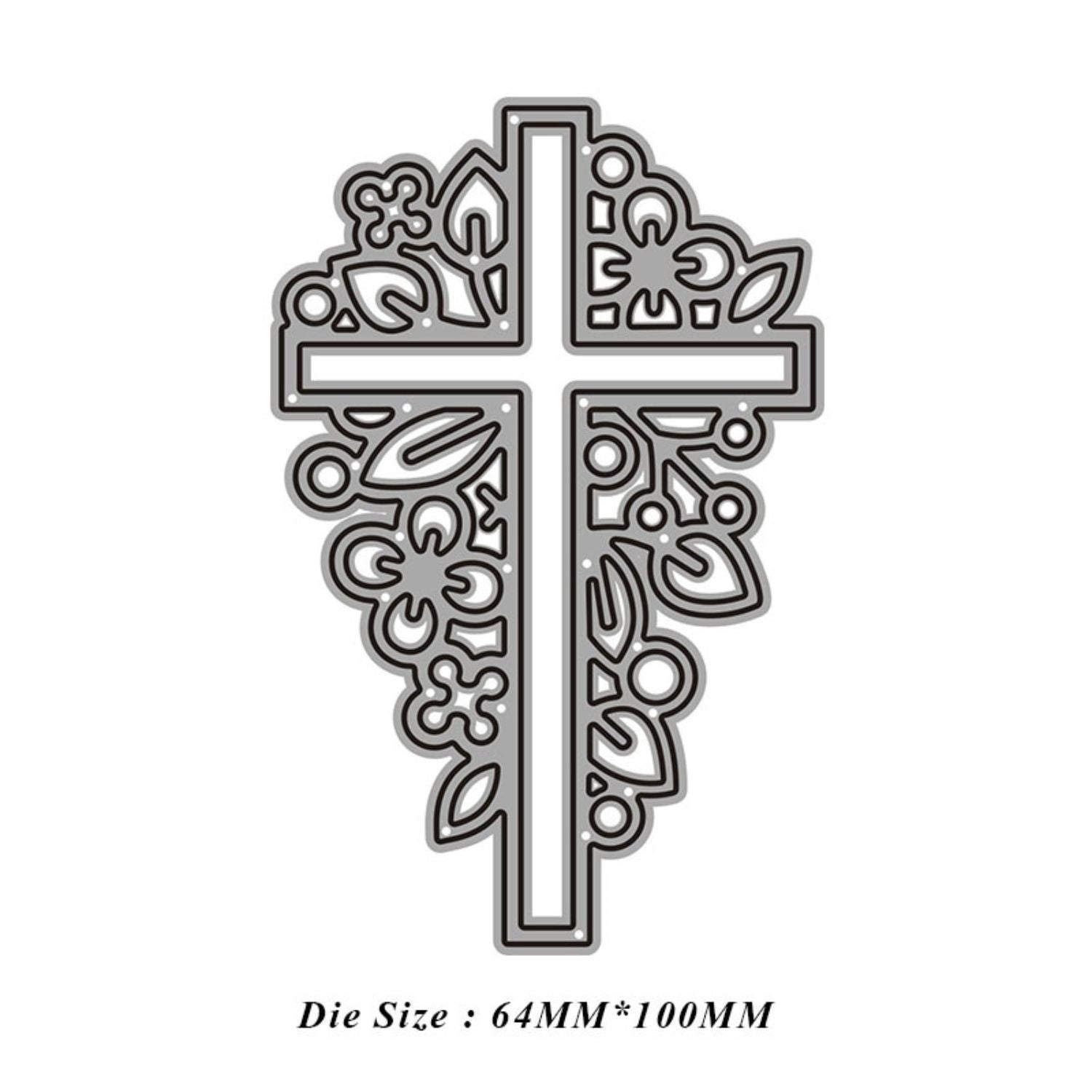 Easter Cross Wreath Carbon Steel Crafting Dies Scrapbooking Die-Cuts5