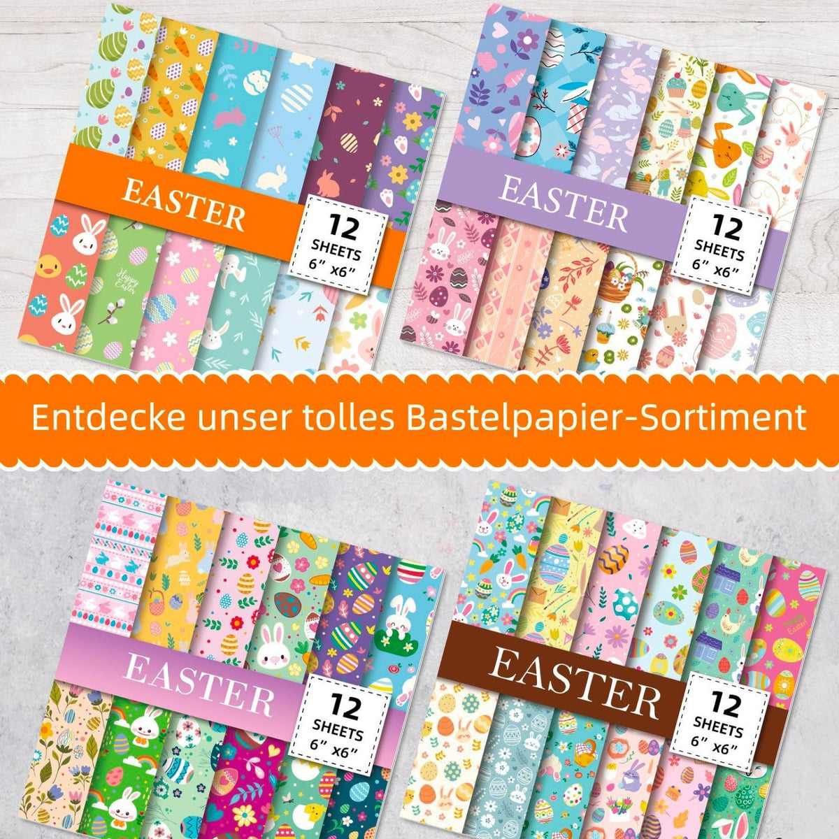 Easter Garden Digital Pattern Papers Set2