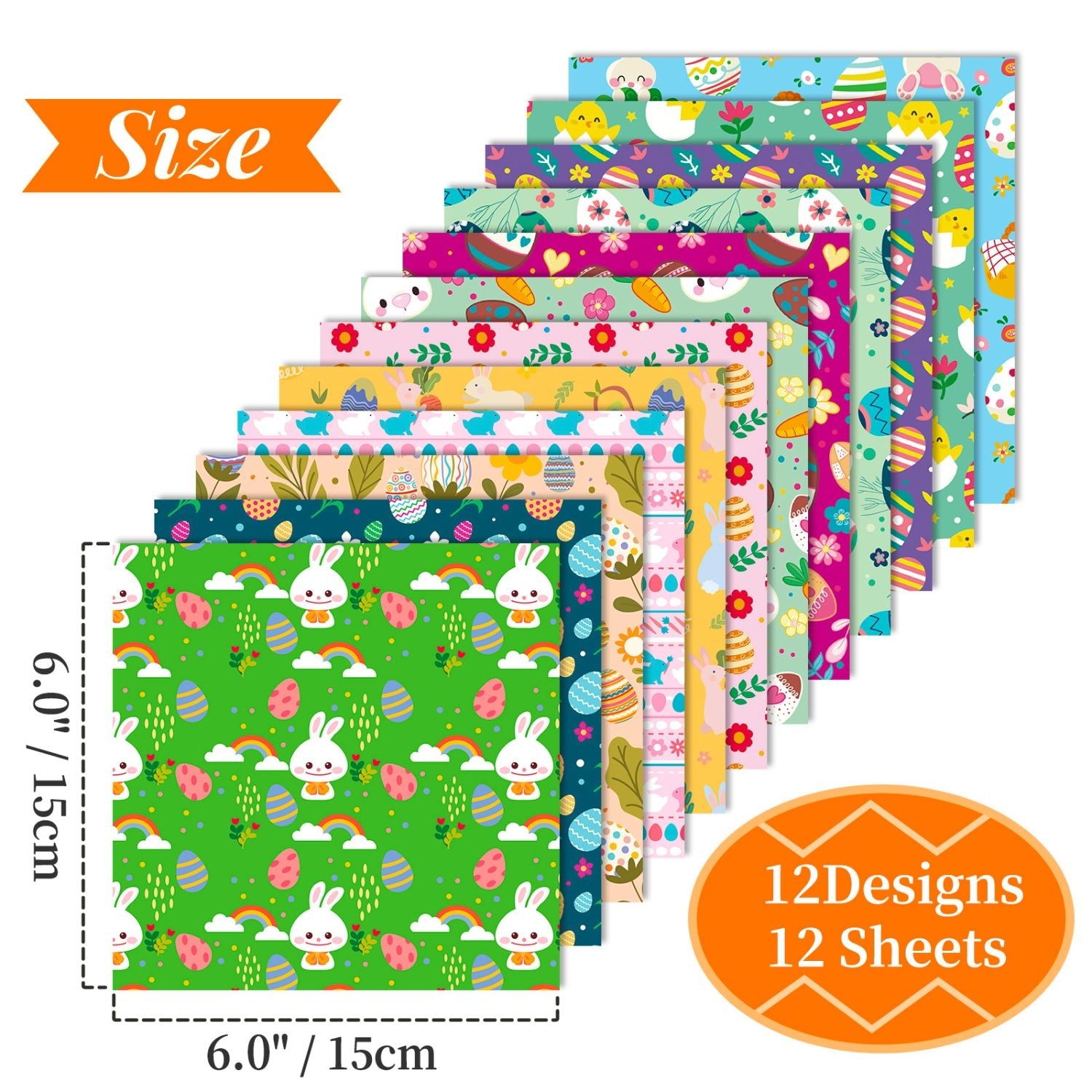 Easter Garden Digital Pattern Papers Set5