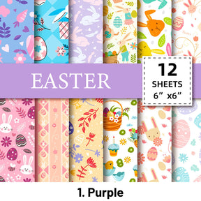 Easter Garden Digital Pattern Papers Set6