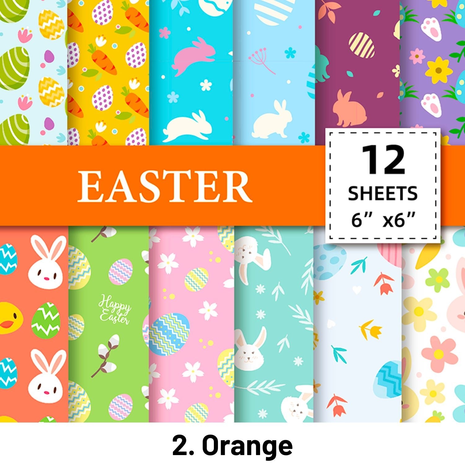 Easter Garden Digital Pattern Papers Set7