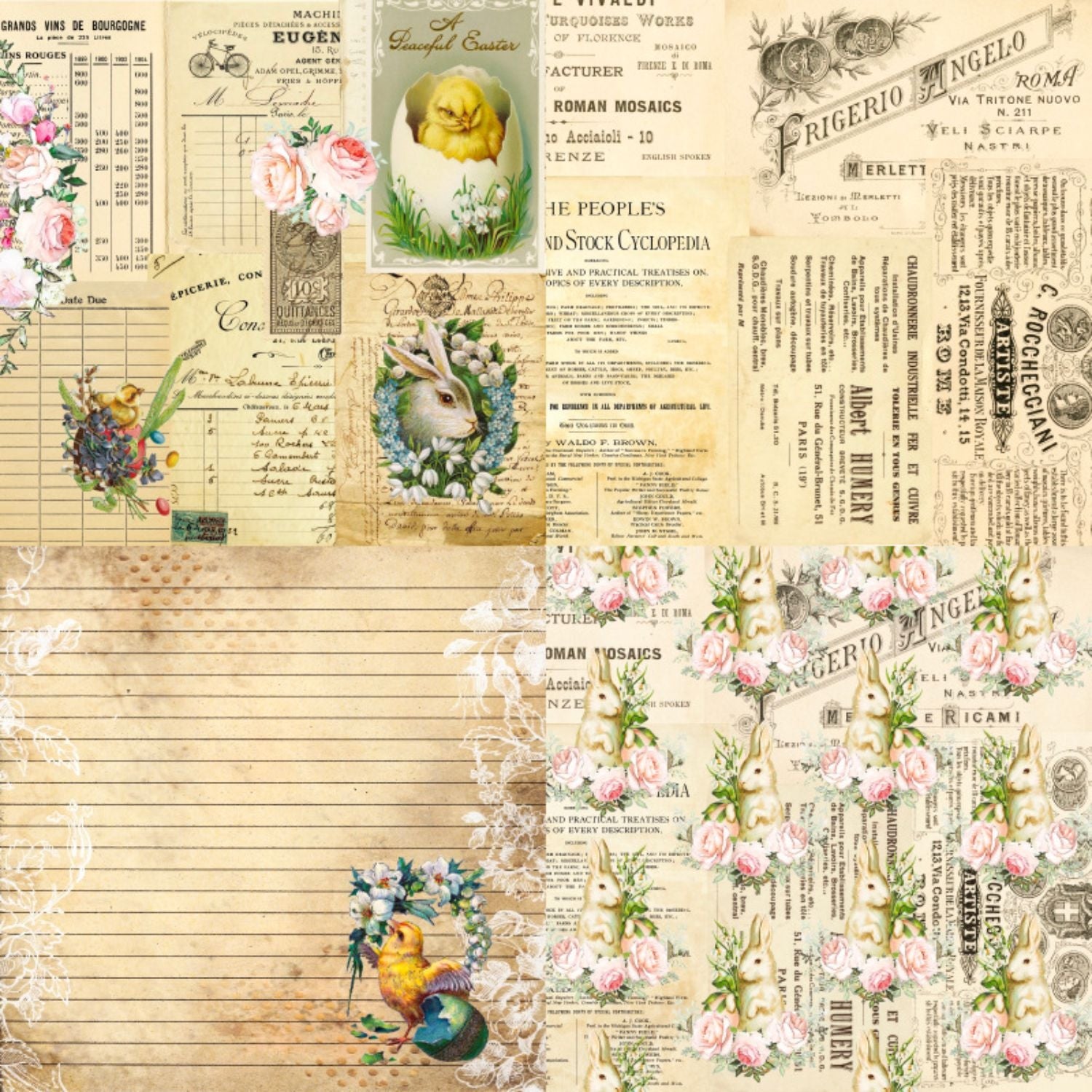 Easter Heritage Scrapbooking Papers4
