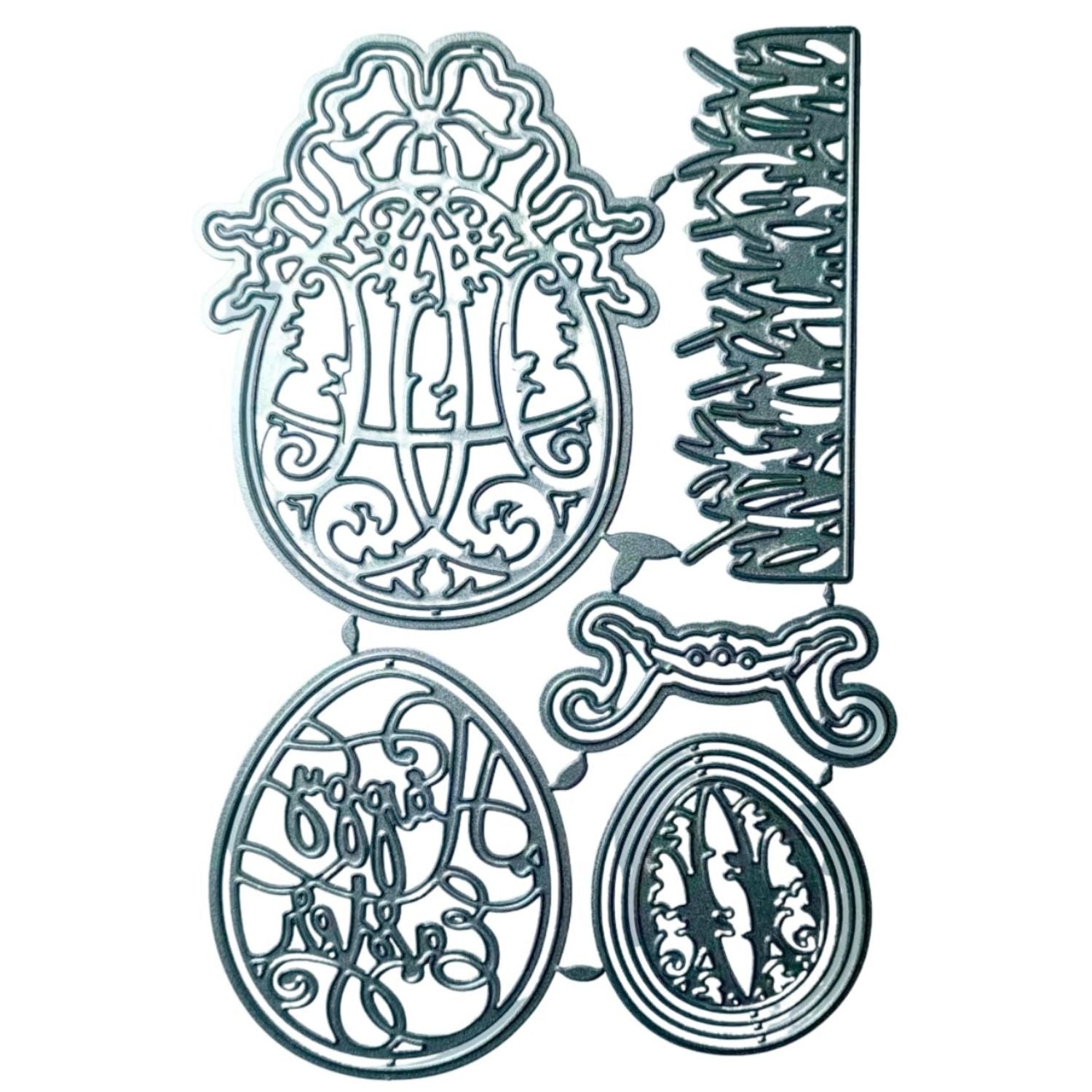 Elegant Easter Egg Carbon Steel Crafting Dies Scrapbooking Die-Cuts5
