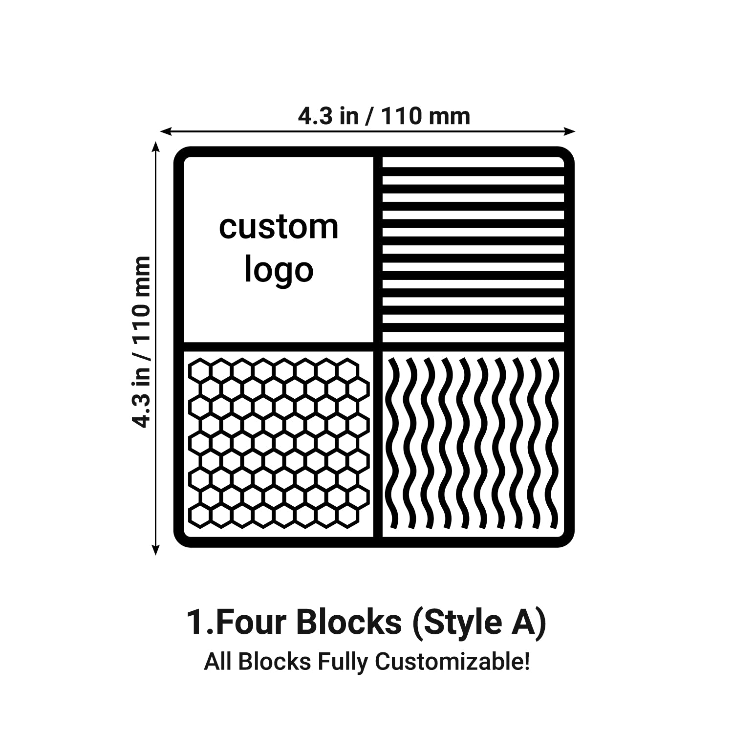 Fully Customizable Extra-Large Thick Brass Ice Plate1