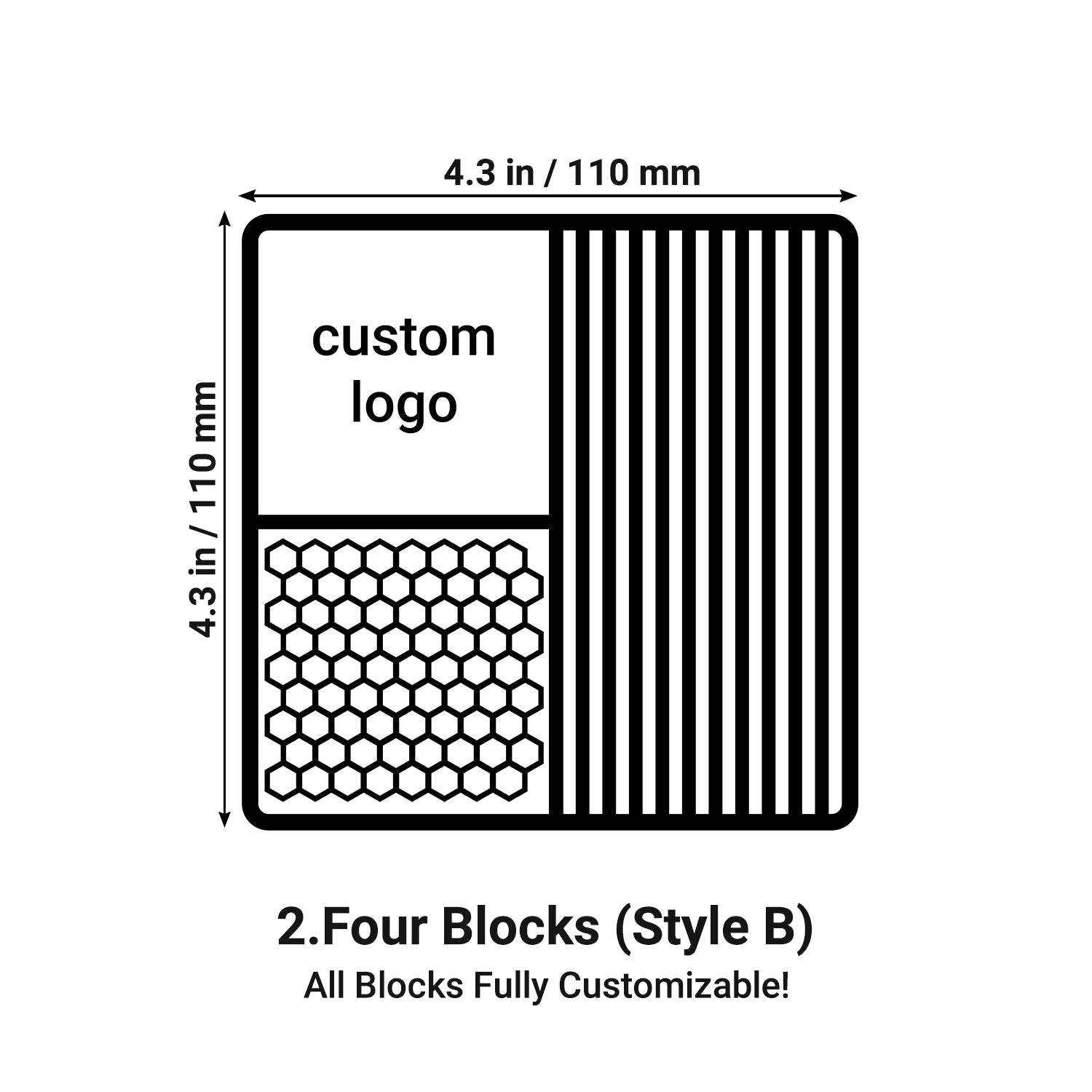 Fully Customizable Extra-Large Thick Brass Ice Plate2