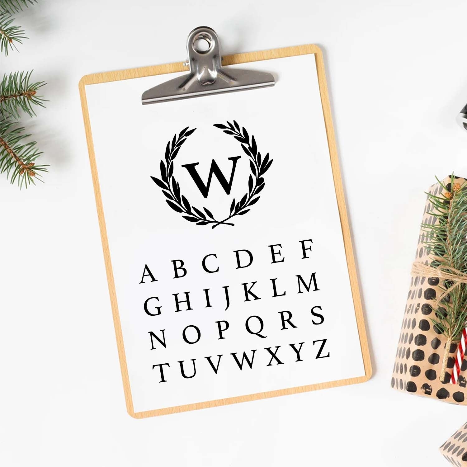 Honorable Laurel Single Monogram Brass Ice Stamp for Bartender & Planner2