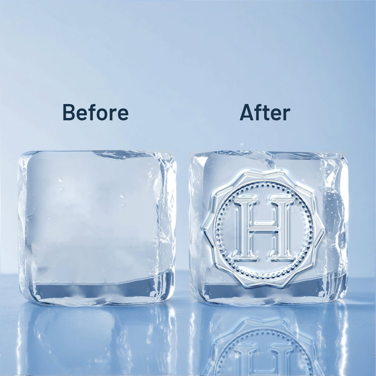 Ice Cube Brass Stamp with Your Artwork for Business, Personalize Use111