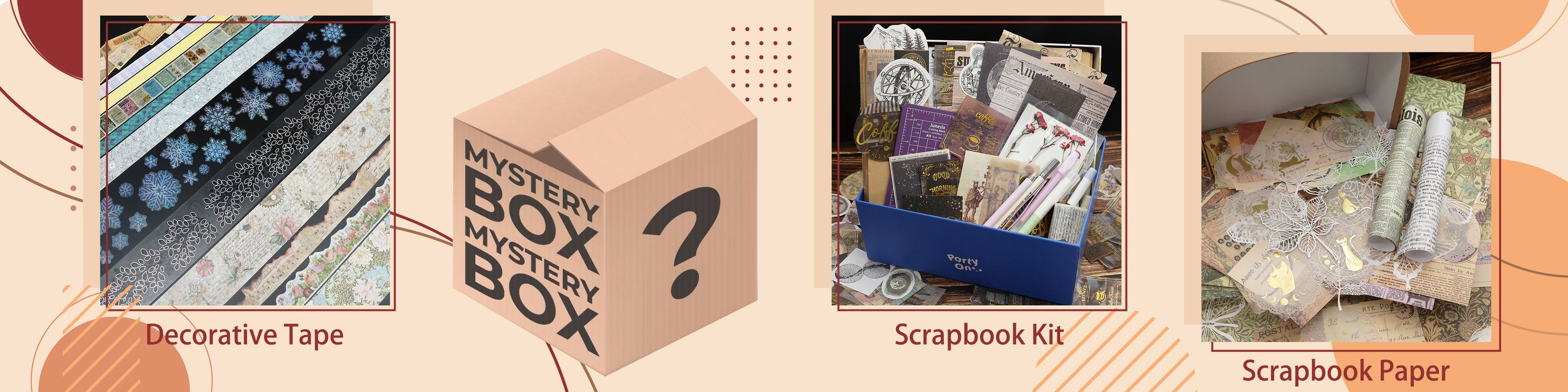 Mysterybox - Scrapbook Kit & Sticker & Tape & Scrapbook Paper - Stamprints