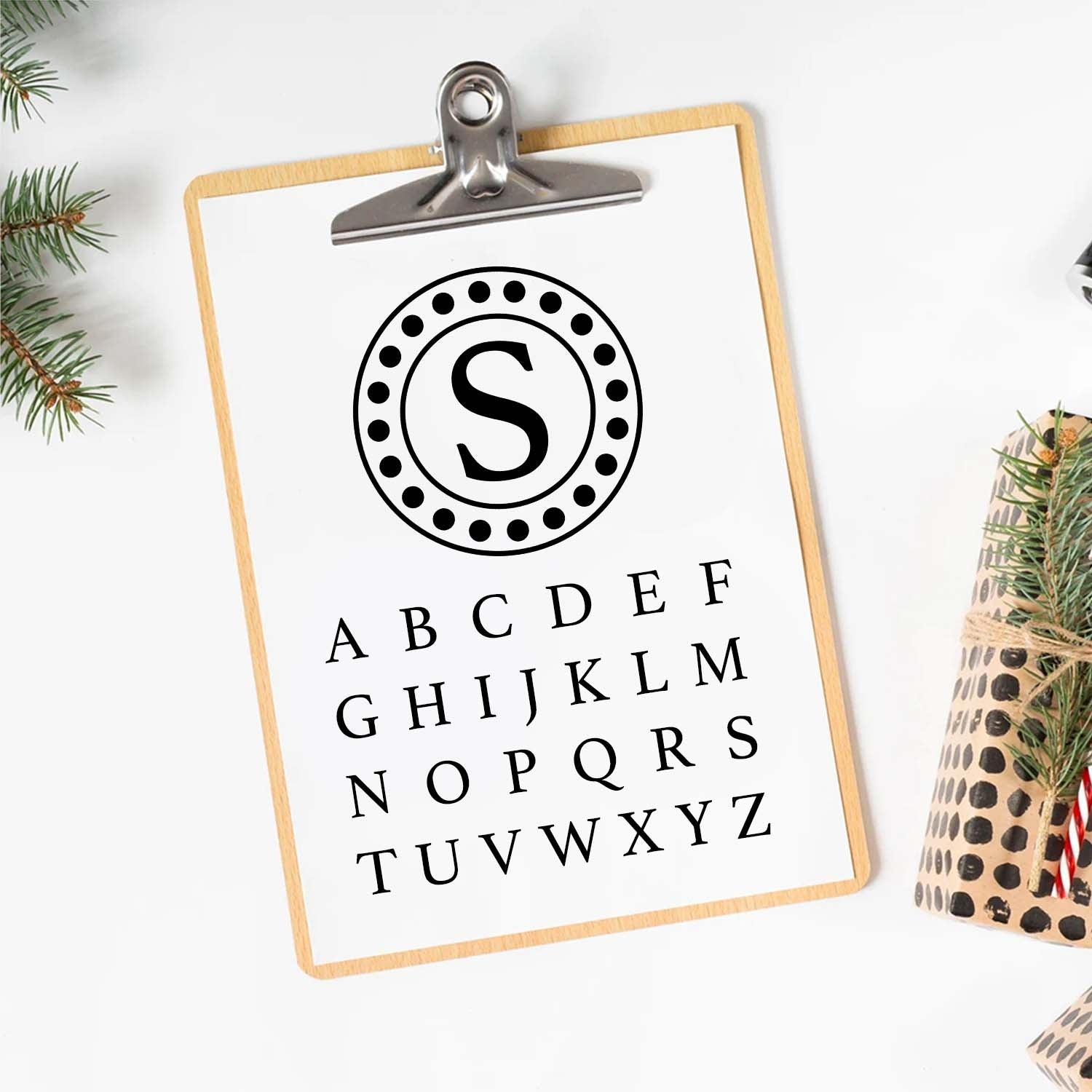 Noble Crest Monogram Brass Ice Stamp for Bartender & Planner1