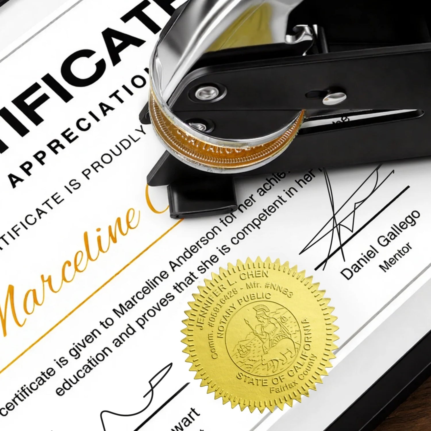 Official Notary Public Embosser Custom State-Compliant Notary Seal Press Embosser cover