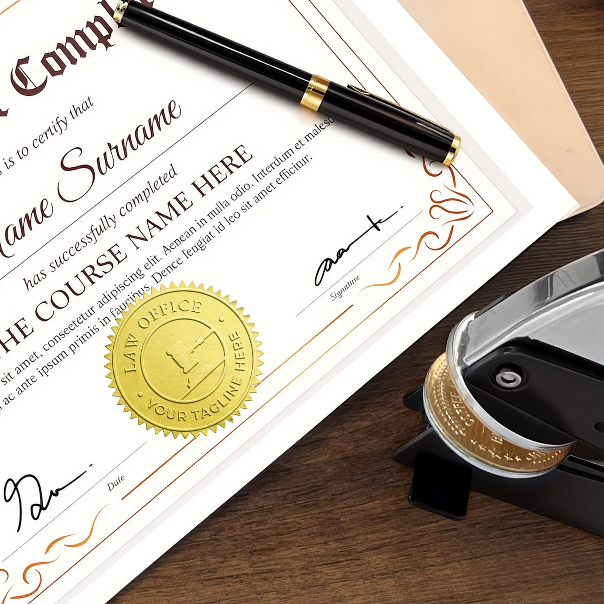 Official Notary Public Embosser Custom State-Compliant Notary Seal Press Embosser cover