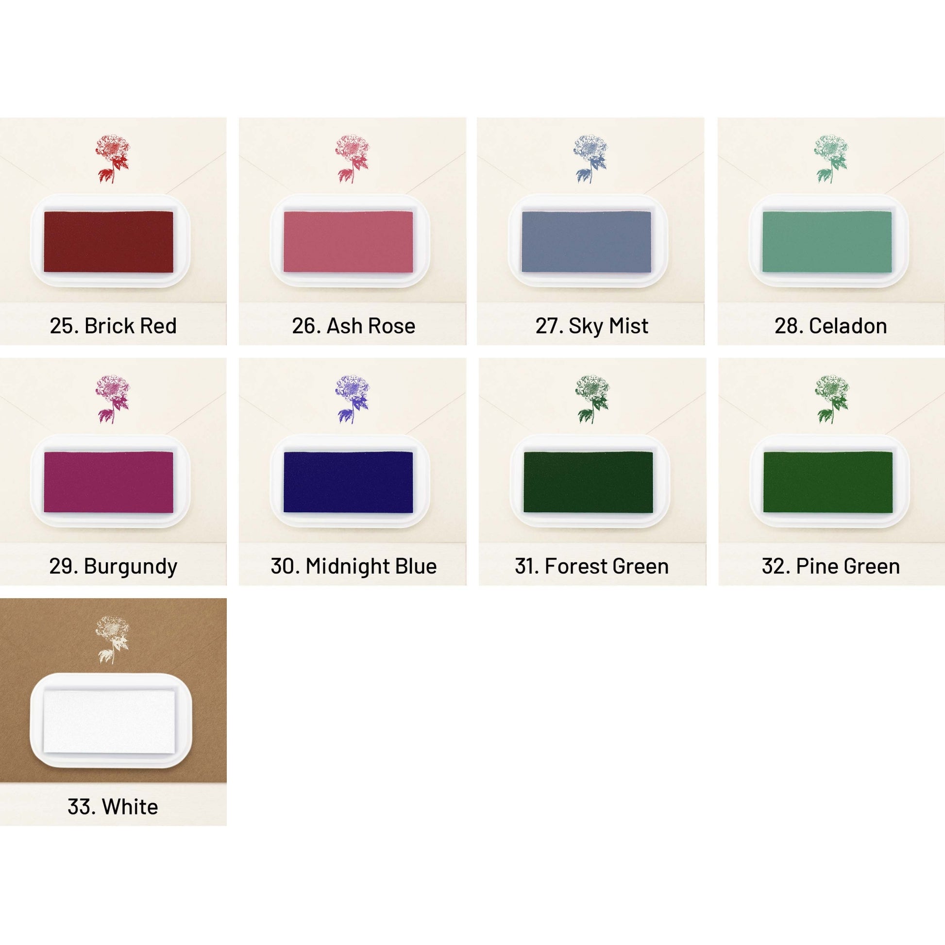 Oil-Based Fabric Ink Padsku25-33