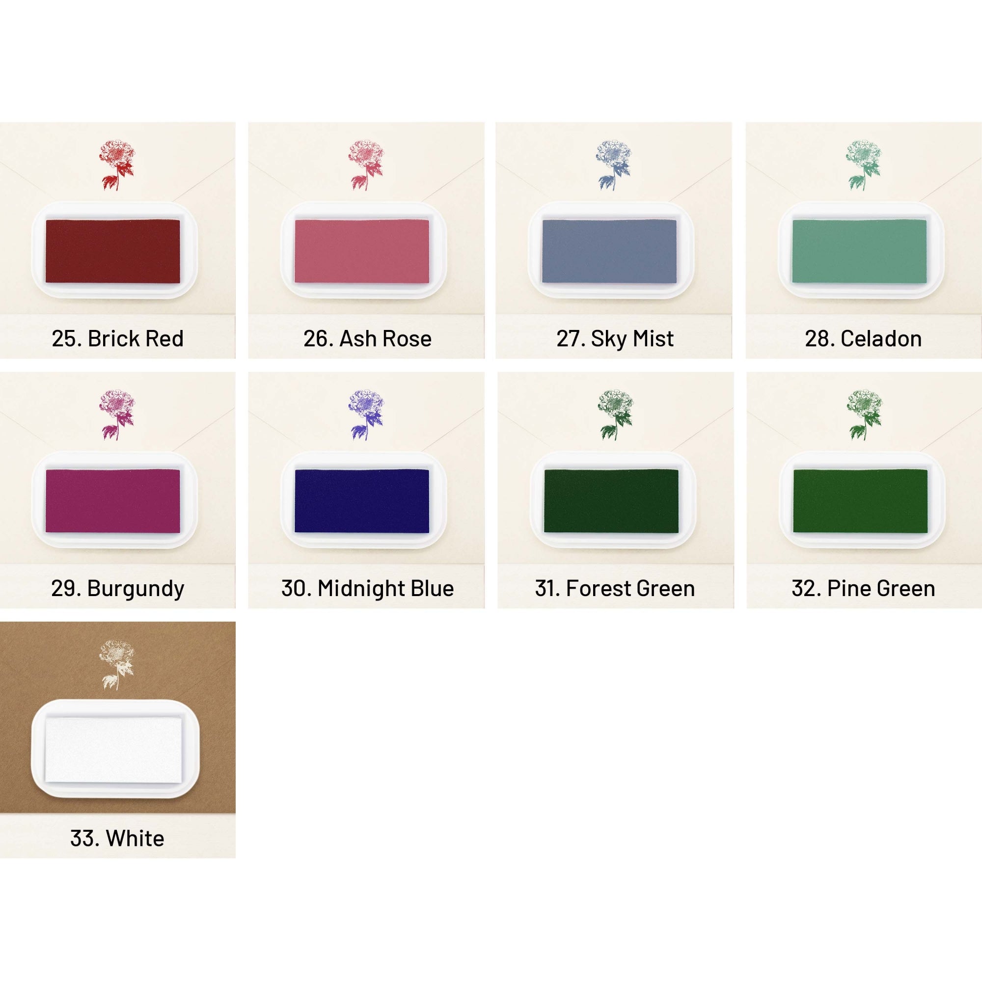 Oil-Based Fabric Ink Padsku25-33