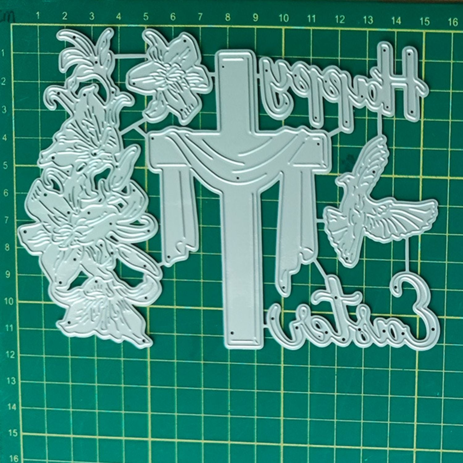Sacred Lily Cross Carbon Steel Crafting Dies Scrapbooking Die-Cuts3