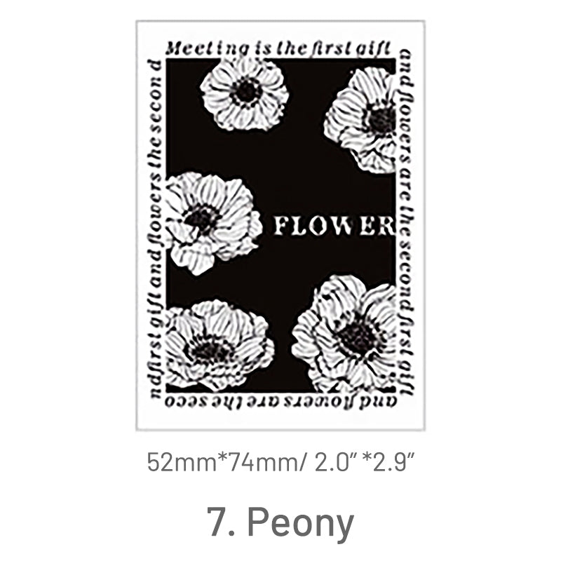 Vintage Summer Flower Wooden Rubber Stamp7