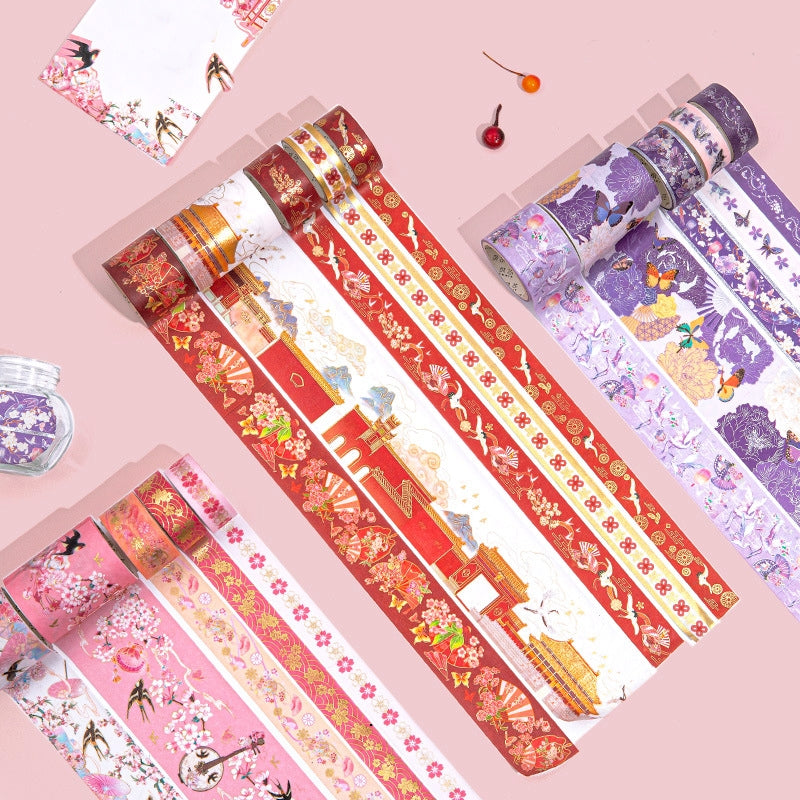 A Dream of Splendor Traditional Chinese Style Decorative Tape Set b4
