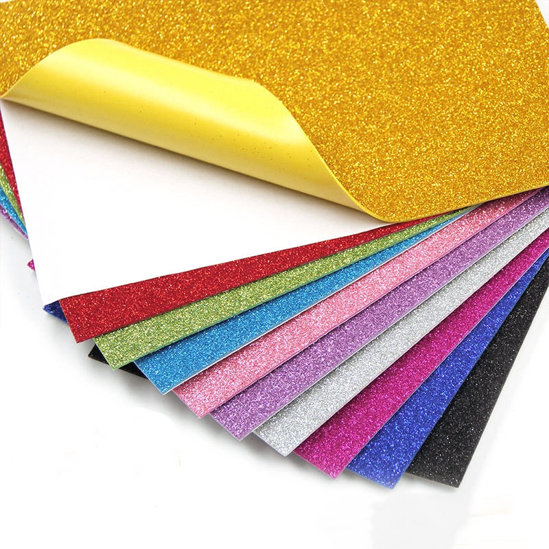 210 Pieces Colorful Glitter Foam Star Stickers, Self Adhesive
