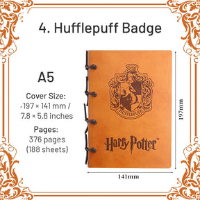 Harry Potter A5-Hufflepuff-HP Wizard Magic Badge Castle Notebook7