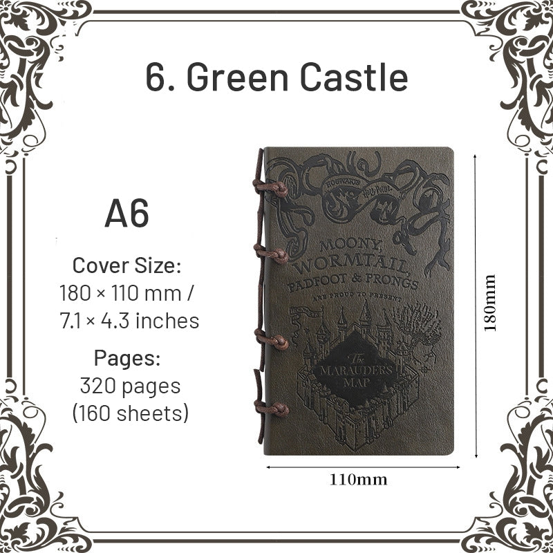 Harry Potter A6-Slytherin-HP Wizard Magic Badge Castle Notebook12