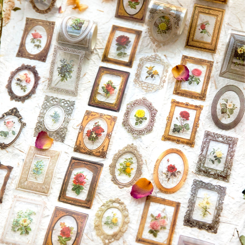 Acacia Blossom Series Vintage Frame Stickers PET Tape a