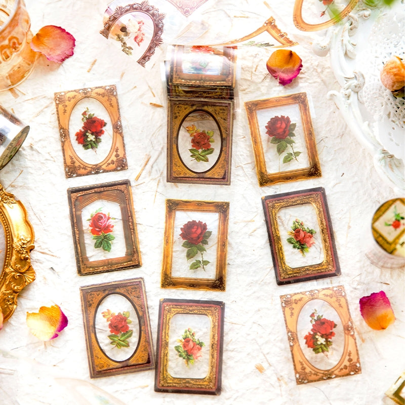Acacia Blossom Series Vintage Frame Stickers PET Tape b3