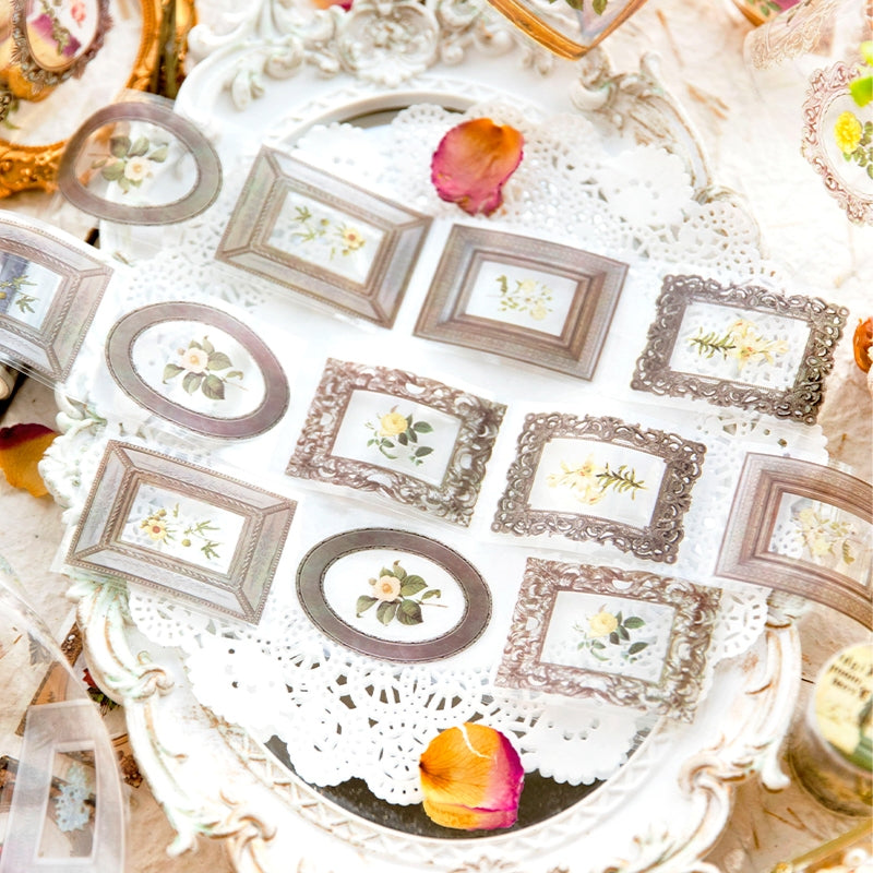 Acacia Blossom Series Vintage Frame Stickers PET Tape b4